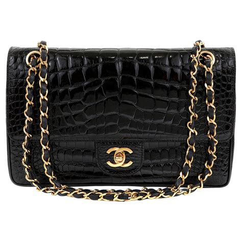 crocodile chanel flap